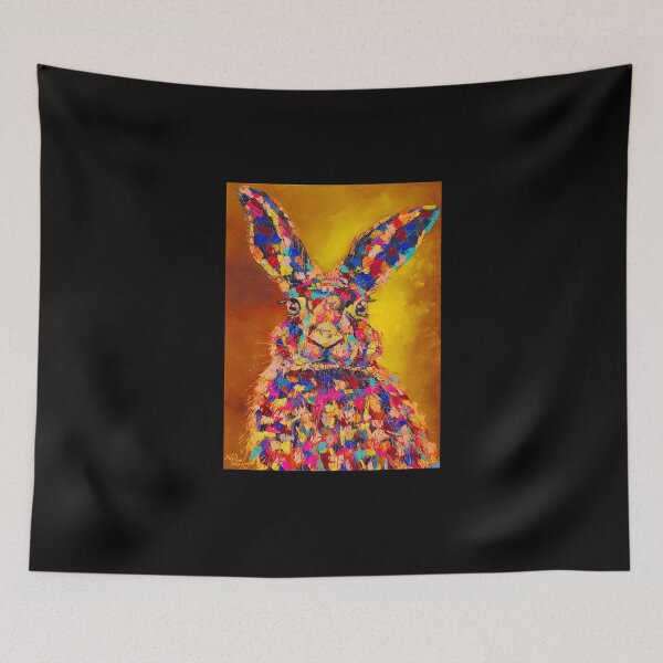 Item preview, Bunny, Pop Art, edited oil painting by Marina Daniluka designed and sold by MariDaniArt.