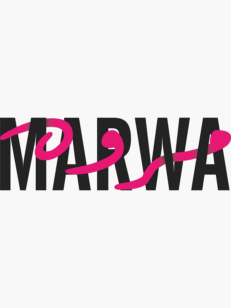 marwa-name-sticker-for-sale-by-mrzawi-redbubble