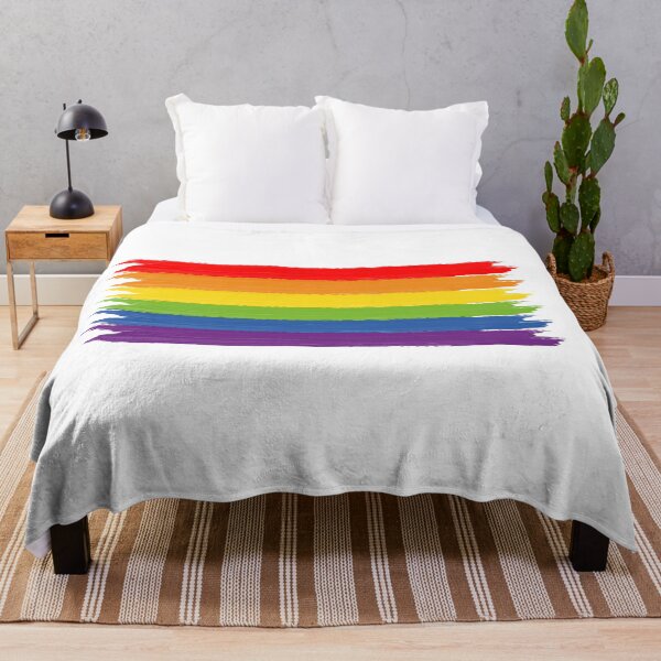 Item preview, RAINBOW FLAG brush strokes gay pride LGBTQ designed and sold by Inspirationmotivation.