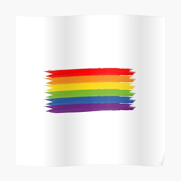 Rainbow Flag Brush Strokes Gay Pride Lgbtq Poster For Sale By Ideasforartists Redbubble 7455
