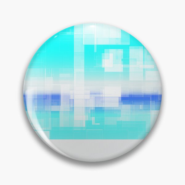 Item preview, STYLISH PAINT BLUE CYAN WHITE MARINE AQUA BLOCKISM. designed and sold by Ralek.
