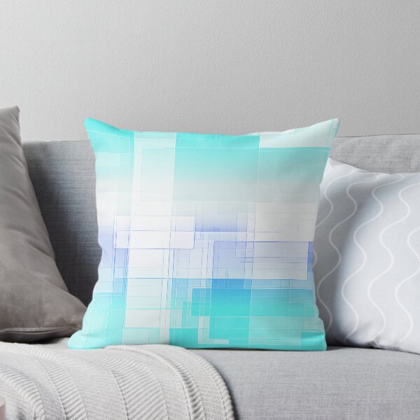 Item preview, STYLISH PAINT BLUE CYAN WHITE MARINE AQUA BLOCKISM. designed and sold by Ralek.