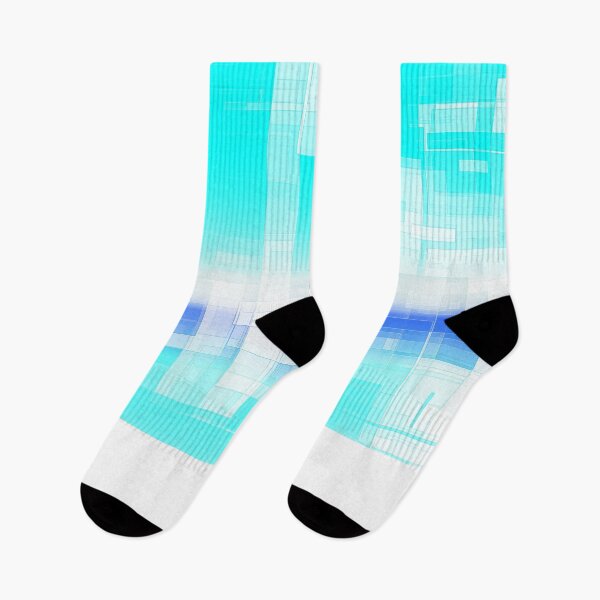 Item preview, STYLISH PAINT BLUE CYAN WHITE MARINE AQUA BLOCKISM. designed and sold by Ralek.