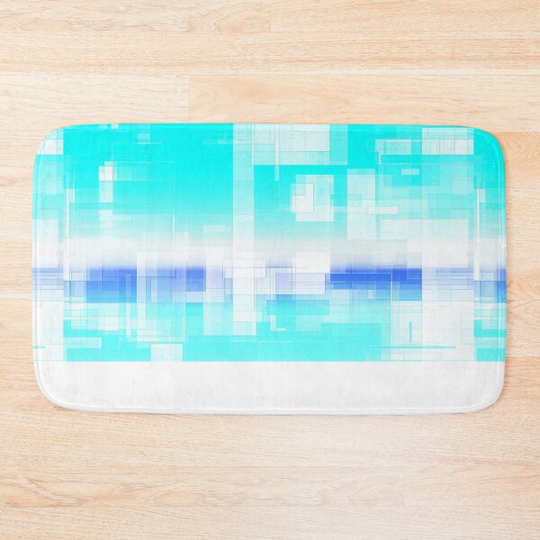 Item preview, STYLISH PAINT BLUE CYAN WHITE MARINE AQUA BLOCKISM. designed and sold by Ralek.