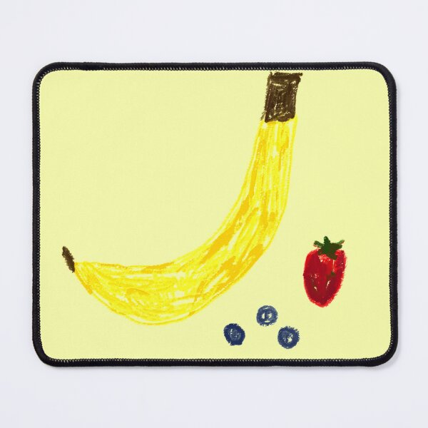 Item preview, Yellow Oil Pastel Abstract Fruit Funny Minimalist Salad Banana Strawberry Blueberry designed and sold by hopecope.