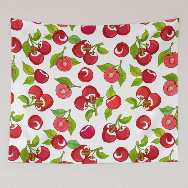 Item preview, Pattern with cherry on a white background. designed and sold by Victoria Kosheleva.