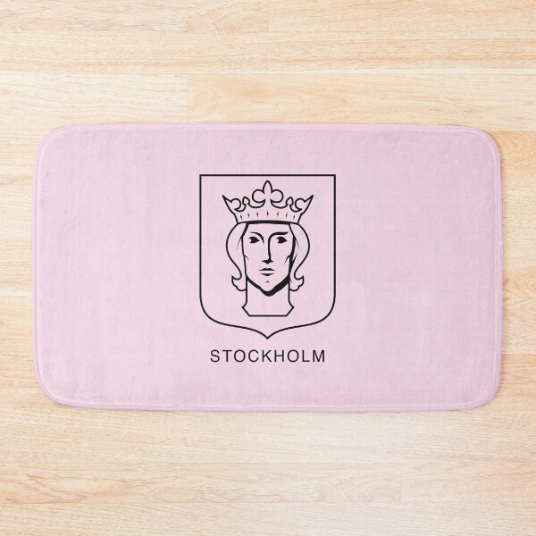Item preview, King Saint Eric, Coat of Arms of Stockholm, capital of Sweden, Black Print (Svenska landskap)  designed and sold by Landskapsbutiken .com.