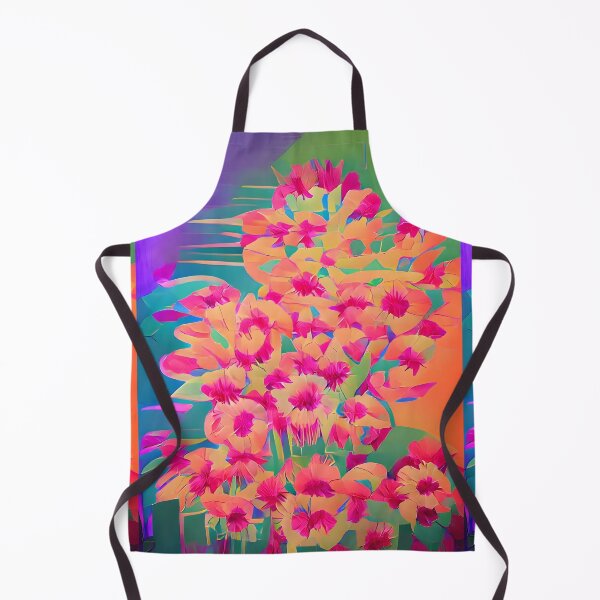 Item preview, Abstract orange flowers designed and sold by advanceprintart.