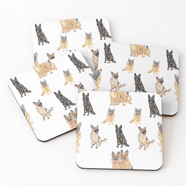 Item preview, German shepherd pattern design. Cute Alsatians. Cool german shepherds.  designed and sold by Doggymadness.