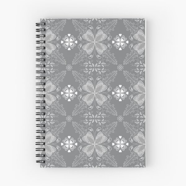 Item preview, Gray Azulejo - White on gray floral repeating pattern designed and sold by anaskwi.