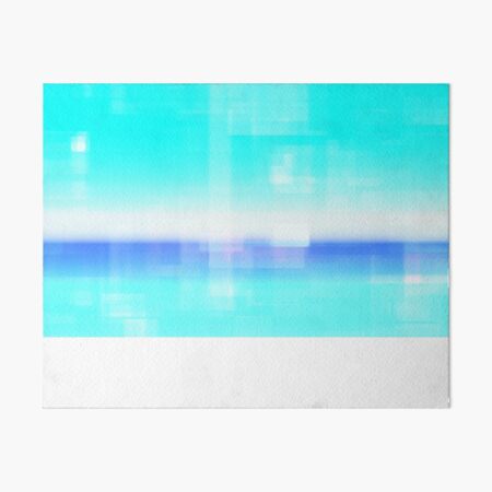 STYLISH PAINT BLUE CYAN WHITE MARINE AQUA BLOCKISM. Poster for