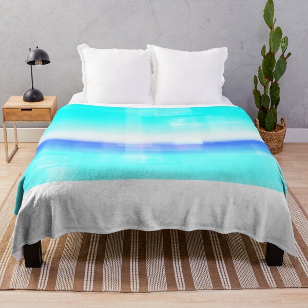 Item preview, STYLISH PAINT BLUE CYAN WHITE MARINE AQUA BLOCKISM. designed and sold by Ralek.