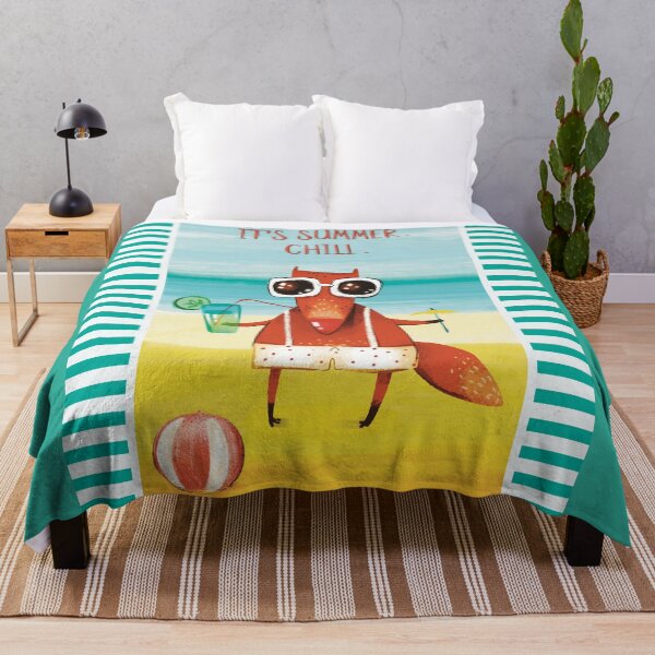 Item preview, It’s summer. Chill. The red fox chillin on the beach designed and sold by marina63.