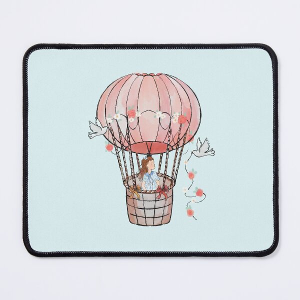 Item preview, Little girl in a hot air balloon illustration designed and sold by RoseMaryWP.