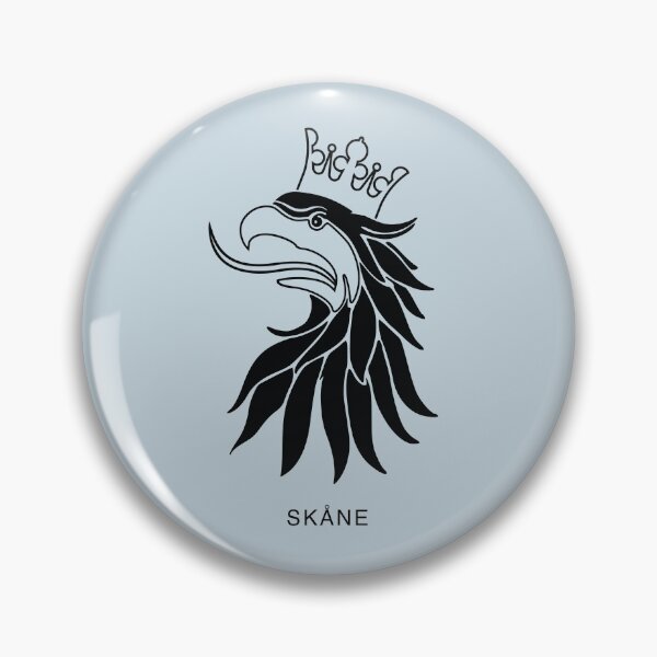 Item preview, Cabeza de grifo con corona real, escudo de armas de Escania, Suecia, impresión en negro (Svenska Landskap) designed and sold by Landskapsbutiken .com.