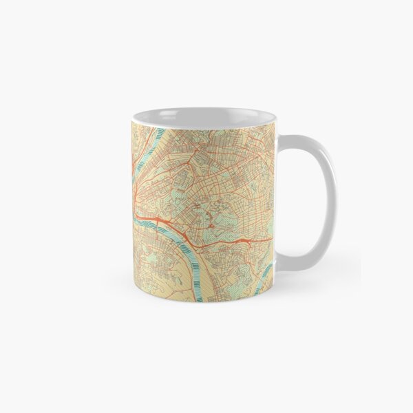 Pittsburgh Map Retro Classic Mug