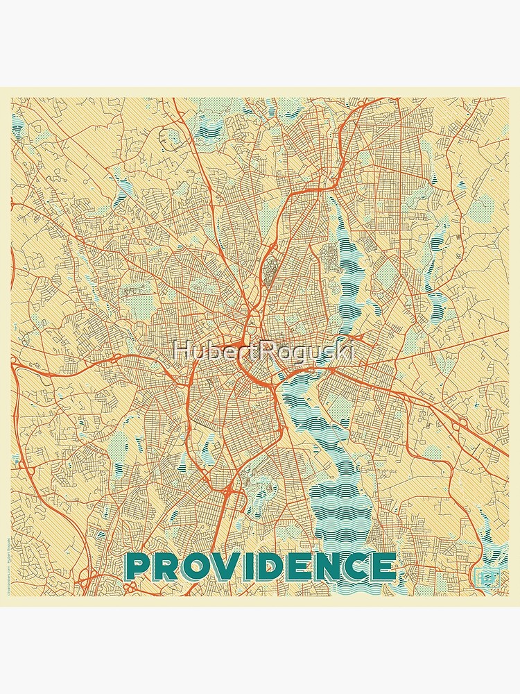 Providence Map Retro by HubertRoguski