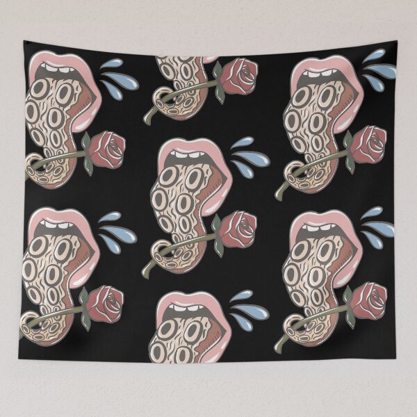 Item preview, Octopus tongue with rose designed and sold by Disturbed-Mind.