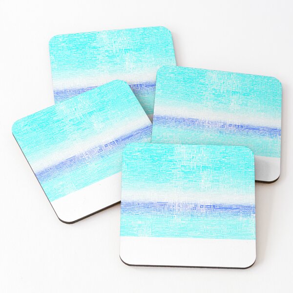 Item preview, STYLISH PAINT BLUE CYAN WHITE MARINE AQUA BLOCKISM. designed and sold by Ralek.