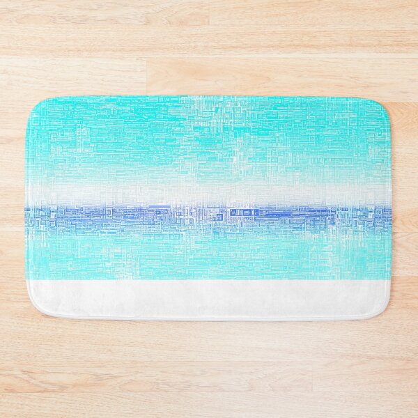 Item preview, STYLISH PAINT BLUE CYAN WHITE MARINE AQUA BLOCKISM. designed and sold by Ralek.