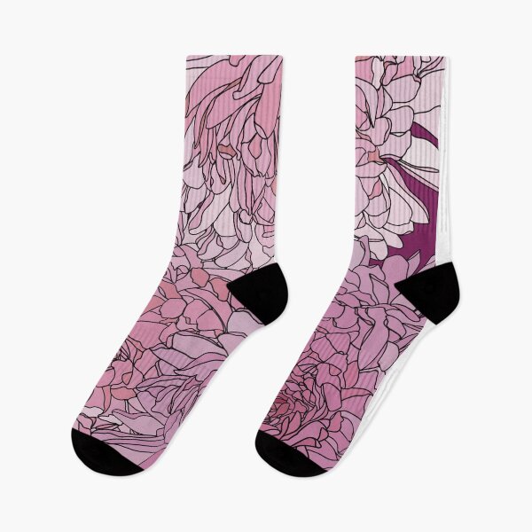 Item preview, Beautiful Pattern with lovely dahlias in pink, red and purple tones designed and sold by marina63.