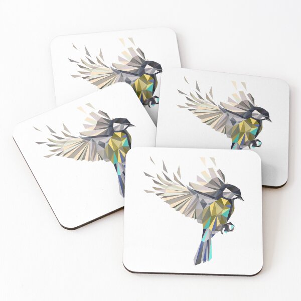 Item preview, Flying Songbird Cyanistes Caeruleus / Bluetit Bird - white designed and sold by XOOXOO.