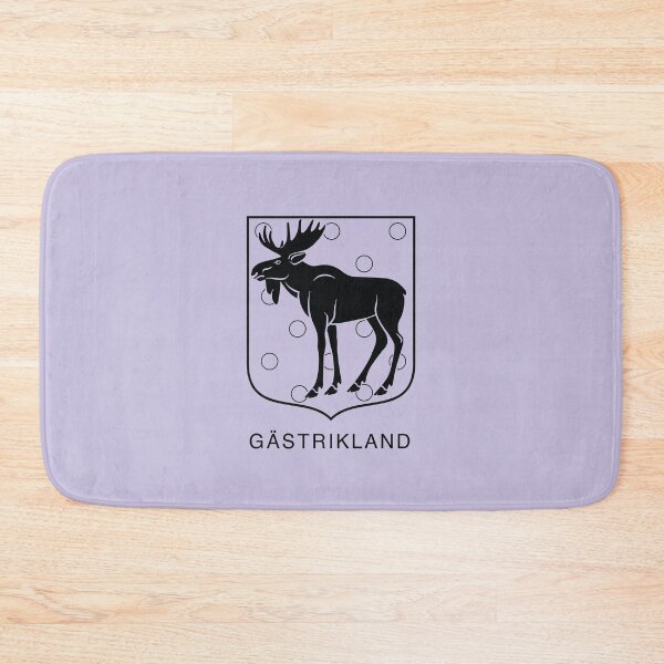 Item preview, Moose on Silver, the Coat of Arms of Gästrikland, Sweden, Black Print (Svenska Landskap) designed and sold by Landskapsbutiken .com.