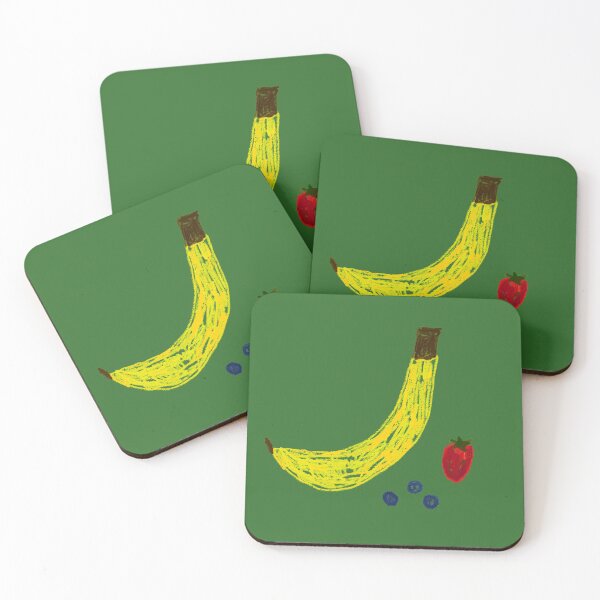 Item preview, Green Oil Pastel Abstract Fruit Funny Minimalist Salad Banana Strawberry Blueberry  designed and sold by hopecope.