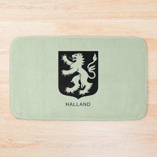 Item preview, Livid Silver Lion, the Coat of Arms of Halland, Sweden, Black Print (Svenska Landskap) designed and sold by Landskapsbutiken .com.