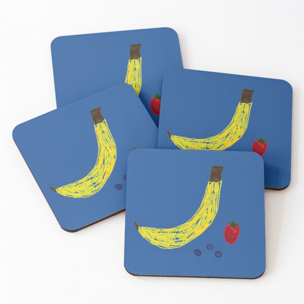 Item preview, Blue Oil Pastel Abstract Fruit Funny Minimalist Salad Banana Strawberry Blueberry  designed and sold by hopecope.