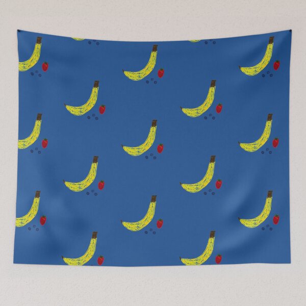 Item preview, Blue Oil Pastel Abstract Fruit Funny Minimalist Salad Banana Strawberry Blueberry  designed and sold by hopecope.