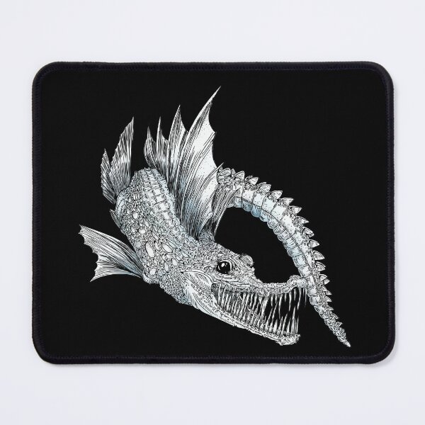 Item preview, Collection of Curious Creatures: Crocodile Icefish black and white designed and sold by iduzarts.