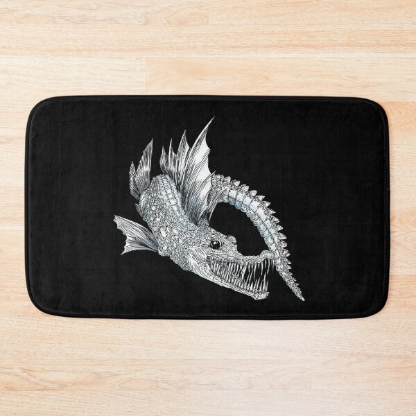 Item preview, Collection of Curious Creatures: Crocodile Icefish black and white designed and sold by iduzarts.