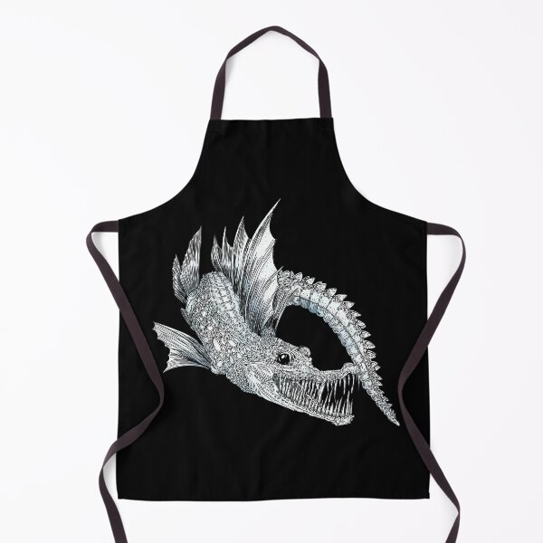 Item preview, Collection of Curious Creatures: Crocodile Icefish black and white designed and sold by iduzarts.