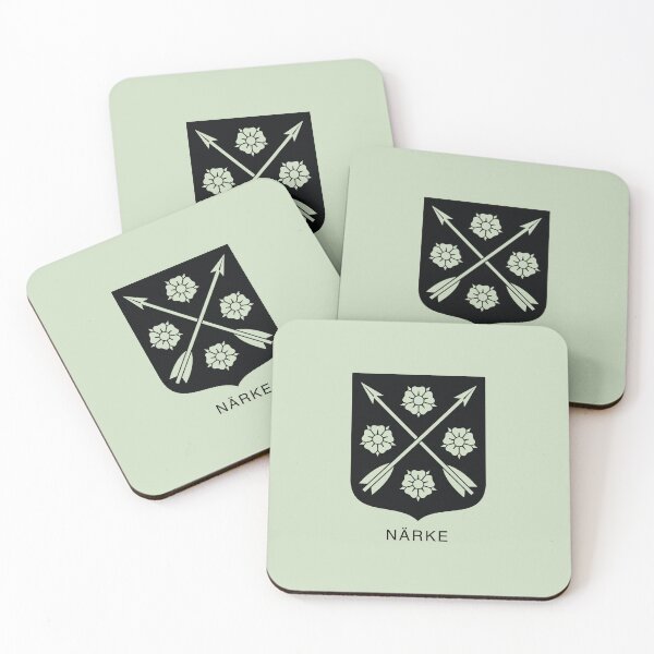 Item preview, Roses and Arrows, the Coat of Arms of Närke, Sweden, Black Print (Svenska Landskap)  designed and sold by Landskapsbutiken .com.