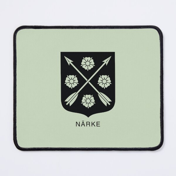 Item preview, Roses and Arrows, the Coat of Arms of Närke, Sweden, Black Print (Svenska Landskap) designed and sold by Landskapsbutiken .com.