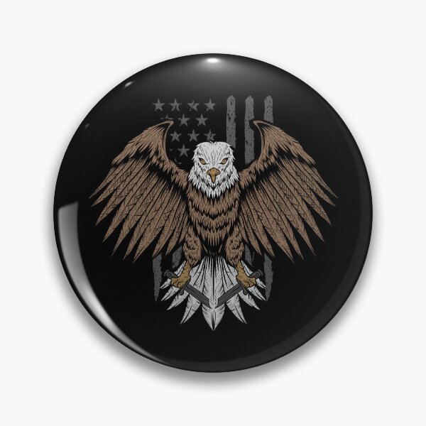 Artikelvorschau, Adler und amerikanische Flagge entworfen und verkauft von Disturbed-Mind.