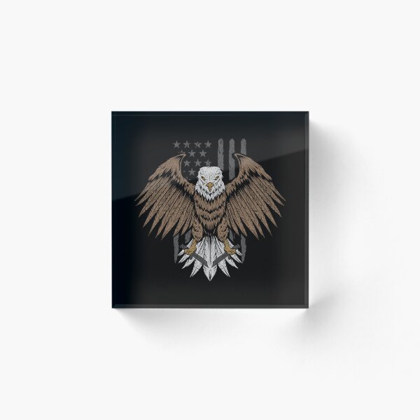 Aperçu de l'œuvre Aigle et drapeau américain créée et vendue par Disturbed-Mind.