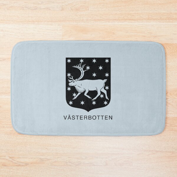 Item preview, Reindeer and Stary Night Sky, the Coat of Arms of Västerbotten, Sweden, Black Print (Svenska Landskap)  designed and sold by Landskapsbutiken .com.