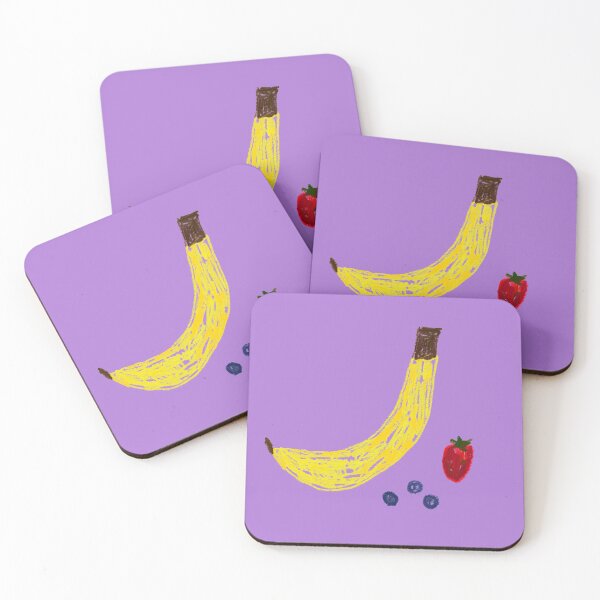 Item preview, Purple Oil Pastel Abstract Fruit Funny Minimalist Salad Banana Strawberry Blueberry  designed and sold by hopecope.