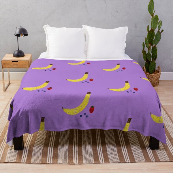 Item preview, Purple Oil Pastel Abstract Fruit Funny Minimalist Salad Banana Strawberry Blueberry designed and sold by hopecope.