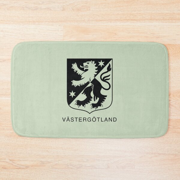 Item preview, Two Tone Rampant Lion, the Coat of Arms of Västergötland, Sweden, Black Print (Svenska Landskap)  designed and sold by Landskapsbutiken .com.