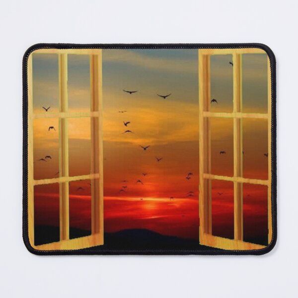 Item preview, EXTRA WINDOW (Birds at sunset, over mountains) designed and sold by BrandoCafe.