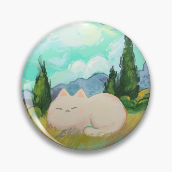 Item preview, Cat Van Gogh en un campo de trigo con cipreses designed and sold by Vooolatility.