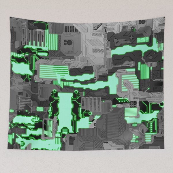 Item preview, Green Stylized Motherboard designed and sold by CGShirts.