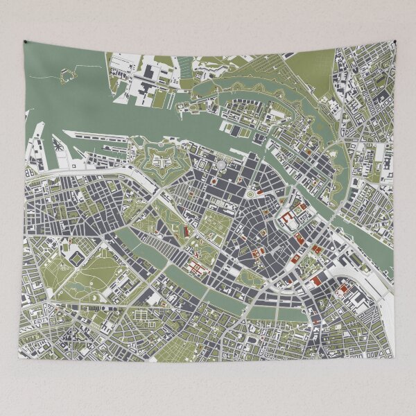 Item preview, Copenhagen city map engraving designed and sold by PlanosUrbanos.