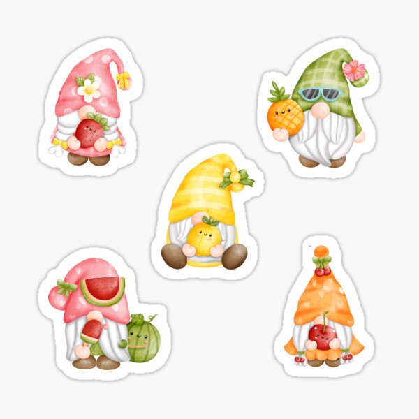 Item preview, Cute Fruit Gnomes designed and sold by silviaol.