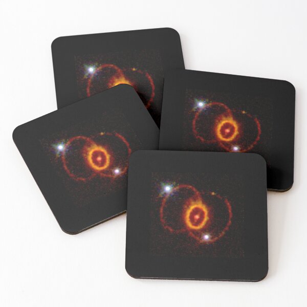HUBBLE FINDS MYSTERIOUS RING STRUCTURE AROUND SUPERNOVA 1987A Coasters (Set of 4)