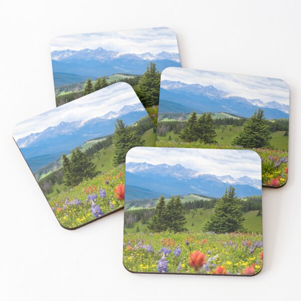 Item preview, Beautiful Flower Meadow, Mountain Landscape  designed and sold by newburyboutique.