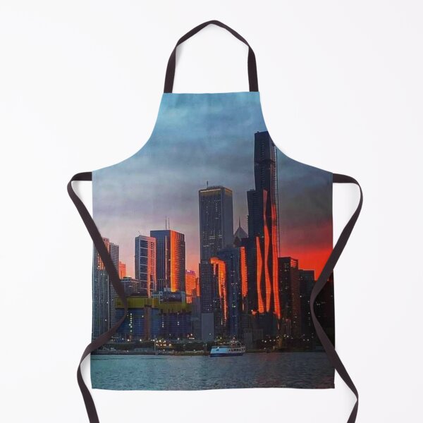 Item preview, Chicago sunset on the Vista Tower designed and sold by MiddleJourney.
